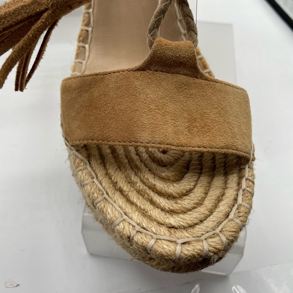 Joie Elegant Tan Espadrille Wedge Sandals, size 38 1/2 - Picture 4 of 9